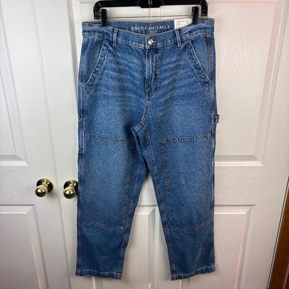 American Eagle 90's Straight High Rise Jeans Cargo Carpenter